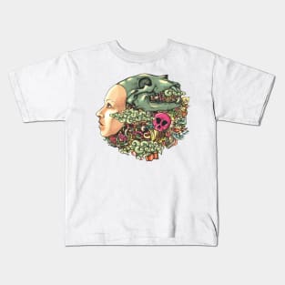 Hat Skull Doodle Kids T-Shirt